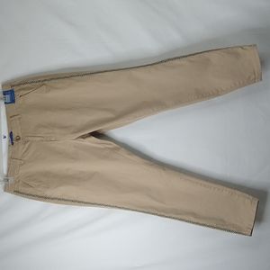Slim Fit Stripe Khaki Pants Size